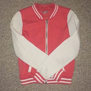 Charlotte Russe Letterman's Jacket Style Zip Up